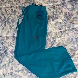 Koi Lite Teal Blue Petite Scrub Pants